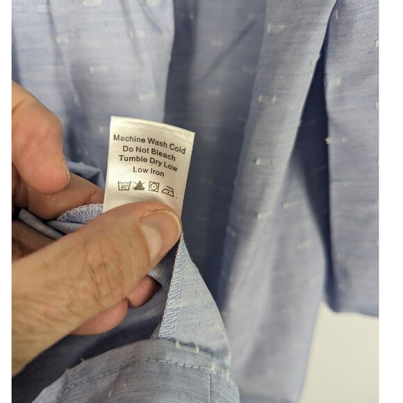 Tuckernuck Pomander Place Inara Chambray Blouse Puff Sleeve Blue Small NWT - Picture 6 of 7